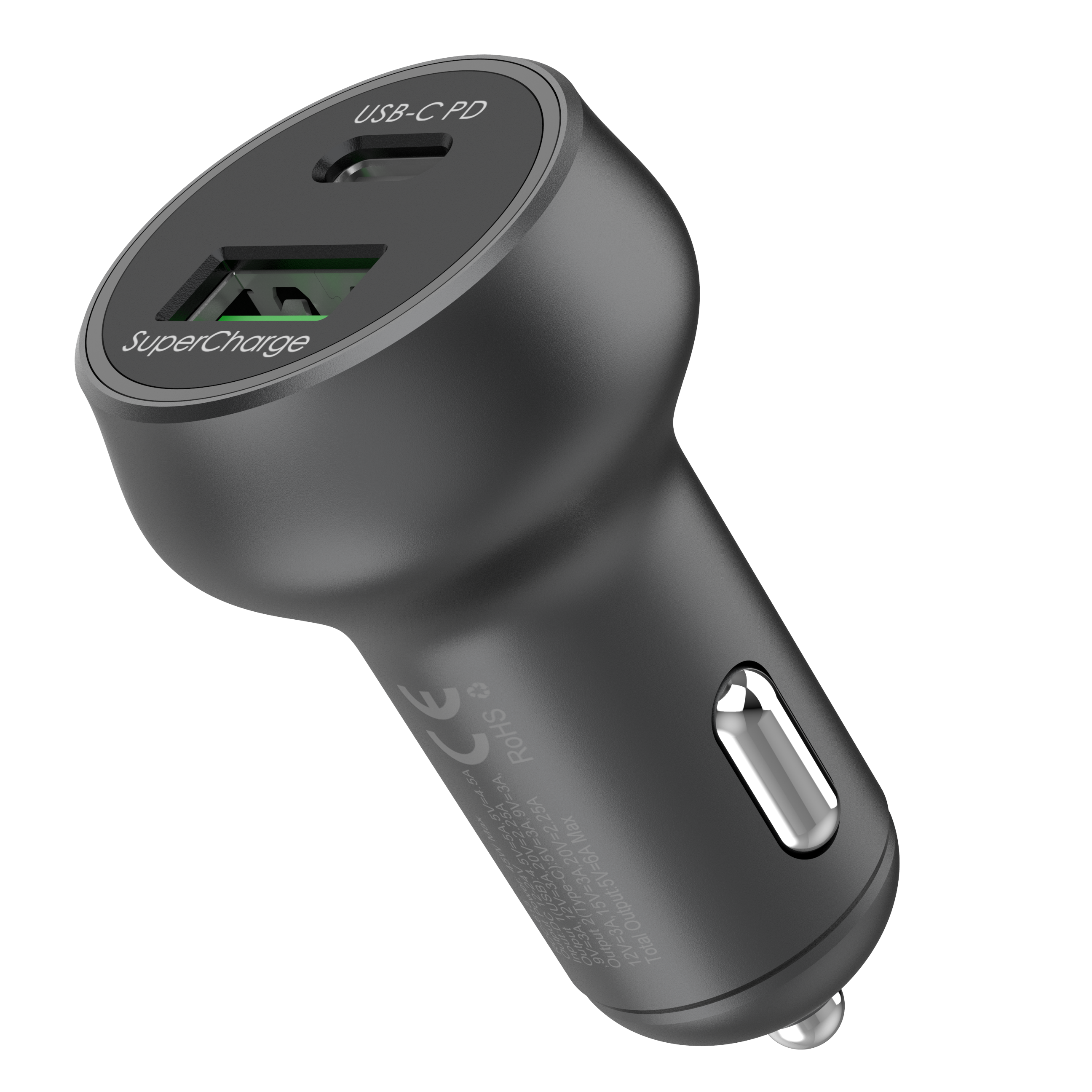 32W A+C CAR CHARGER WITH INDICATOR 