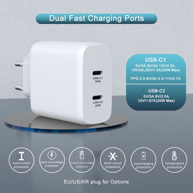 universal 50w pd multi fast charging laptop type c mobile phone battery usb gan charger