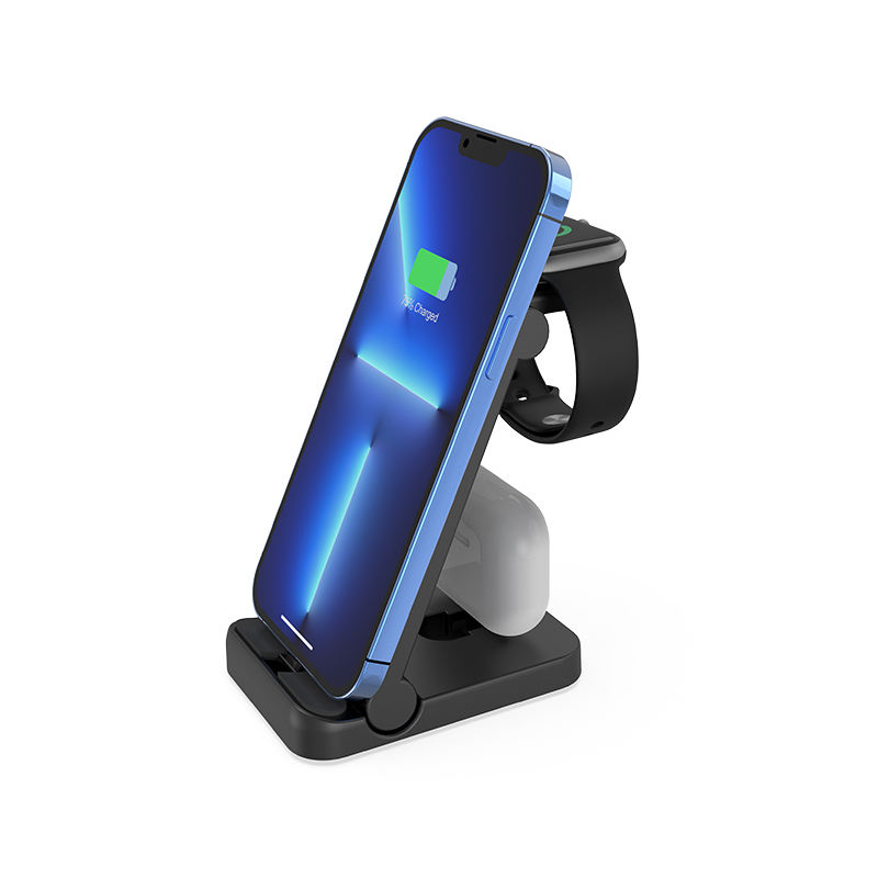 Wholesale 15W Portable Foldable 3 in 1 Wireless Charger for iPhone