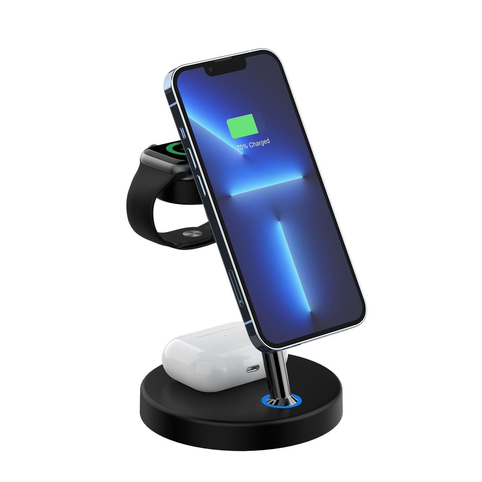 15W Phone Watch Headphone Stand 3 in 1 Wireless Charger